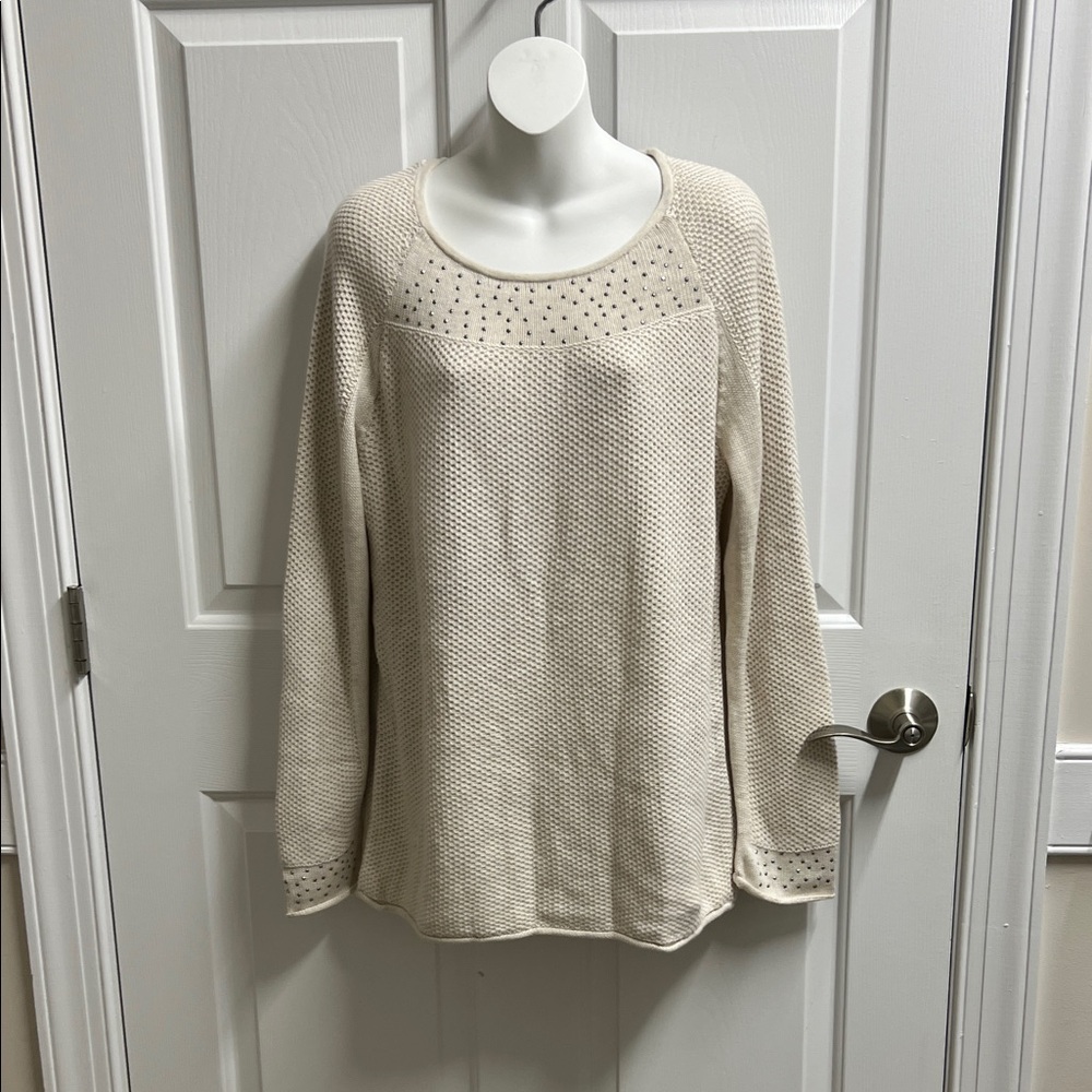 Monari Italia women’s Cream Sweater size 12 see measurements